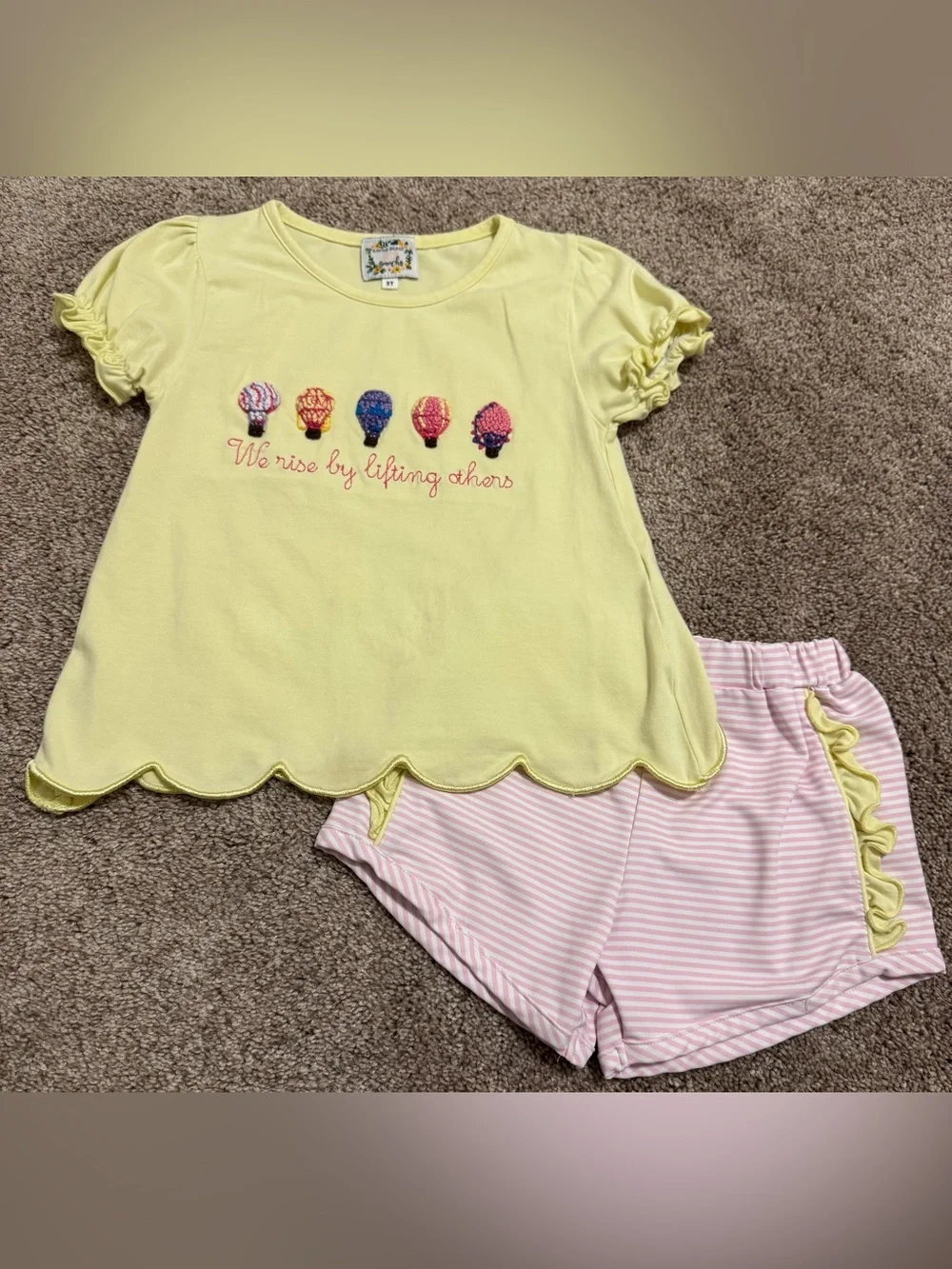 Hot Air Balloon French Knot Short Set